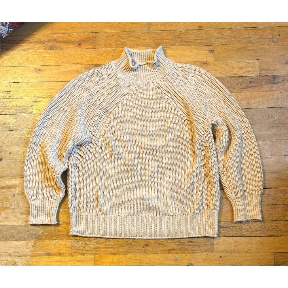 J. Crew Relaxed Cotton Rollneck Fisherman Sweater
